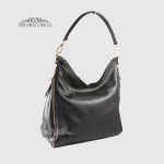 Сумка Женская BELLINI LC627G Кожаная На плечо С декоративными боковыми молниями  BLACK floater Черный