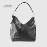 Сумка Женская BELLINI LC627G Кожаная На плечо С декоративными боковыми молниями  BLACK floater Черный