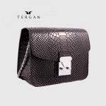 Сумка Женская TERGAN 78972 кожаная на цепочке на плечо SIYAH PITON 