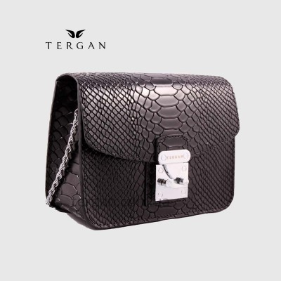 Сумка Женская TERGAN 78972 кожаная на цепочке на плечоSIYAH PITON