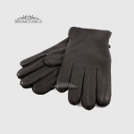 Перчатки мужские MFK Gloves M233 Кожа оленя Шерстяная подкладка Черные DEER BLACK Размер 11  Черный