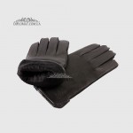 Перчатки мужские MFK Gloves M233 Кожа оленя Шерстяная подкладка Черные DEER BLACK Размер 11  Черный