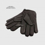 Перчатки мужские MFK Gloves M233 Кожа оленя Шерстяная подкладка Черные DEER BLACK Размер 11  Черный