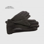 Перчатки мужские MFK Gloves M233 Кожа оленя Шерстяная подкладка Черные DEER BLACK Размер 11  Черный