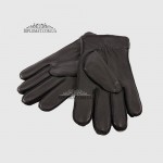 Перчатки мужские MFK Gloves M234 Кожа оленя Три декоративные строчки Подкладка флис Черные DEER BLACK Размер 10,5  Черный