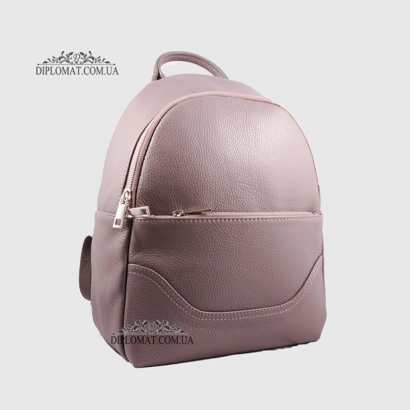 Рюкзак женский EMANUELA FERRETTI 85454 Кожаный GREY floater Серый