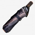 Зонт женский полуавтомат Три Слона TSL 34039-5 Сатин, Чёрный с коричневым