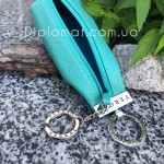 Ключница TERGAN 0193 Стильная Кожаная для ключей среднего размера на молнии  TURKUAZ FLOATER 