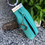 Ключница TERGAN 0193 Стильная Кожаная для ключей среднего размера на молнии  TURKUAZ FLOATER 