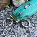 Ключница TERGAN 0193 Стильная Кожаная для ключей среднего размера на молнии  TURKUAZ FLOATER 