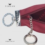 Ключница TERGAN 0193 Стильная Кожаная для ключей среднего размера на молнии  BORDO FLOATER 