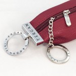 Ключница TERGAN 0193 Стильная Кожаная для ключей среднего размера на молнии  BORDO FLOATER 