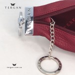 Ключница TERGAN 0193 Стильная Кожаная для ключей среднего размера на молнии  BORDO FLOATER 