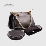 Сумка Женская Кожаная EMANUELA FERRETTI 85497D  BLACK floater Черный
