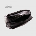 Несессер Кожаный Дорожная мужская косметичка GUARD 1903  SIYAH CROCO Черный