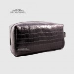 Несессер Кожаный Дорожная мужская косметичка GUARD 1903  SIYAH CROCO Черный