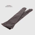 Перчатки женские Кожа Ягненок Длинные 55 см Подкладка Шелк HARMON 2097 Черный SMOOTH SKIN size 6,5 Черный