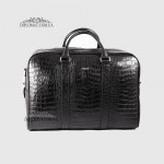 Сумка Дорожная Кожаная GUARD 10134  CROCO BLACK 