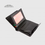Кошелек женский CANPELLINI 967 Кожаный Среднего размера На кнопке 7 BLACK FLOATER Черный  Черный