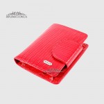 Кошелек женский CANPELLINI 967 Кожаный Среднего размера На кнопке P401 RED LACK REPTILE Красный  Красный