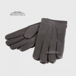 Перчатки мужские Кожаные Олень Подкладка Шерсть HARMON 656 Черный DEER BLACK 10 Черный