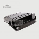 Сумка мужская кожаная с ремнем Через плечо закрывается клапаном GUARD 1754  SIYAH FLOATER Черный Черный