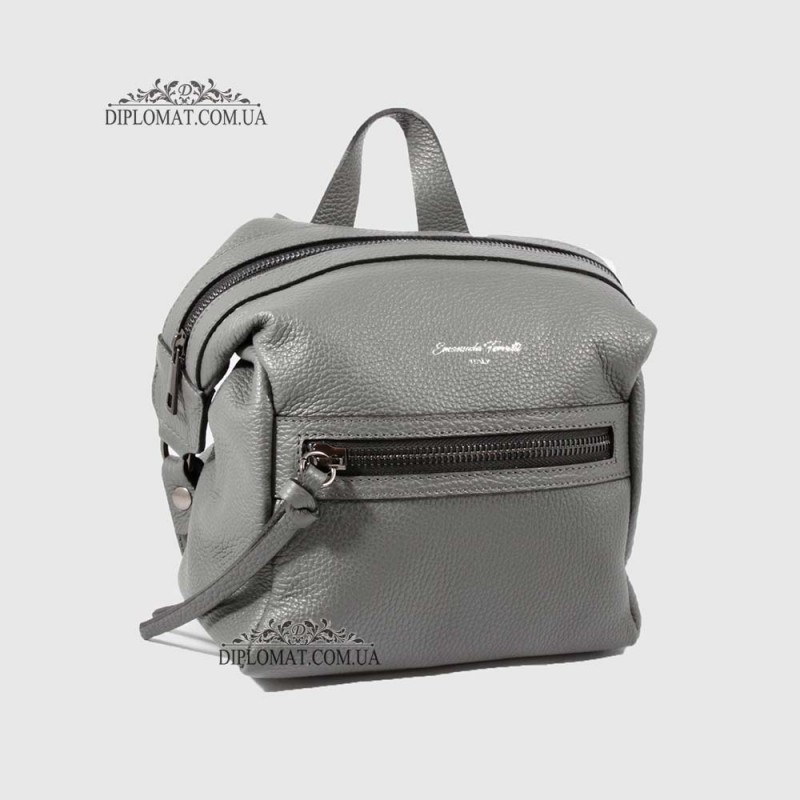 Рюкзак женский EMANUELA FERRETTI 552096 Маленький на молнии GREY floater Серый