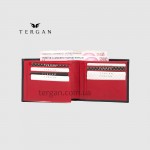 Портмоне мужское для карточек и денег из натуральной кожи TERGAN 1464  LACIVERT RUSTIC / KIRMIZI RUSTIC