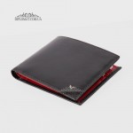 Портмоне мужское TERGAN 1464 для карточек и денег из натуральной кожи  SIYAH RUSTIC/KIRMIZI RUSTIC Черный Красный
