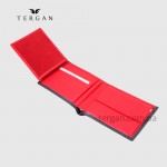 Портмоне мужское TERGAN 1465 кожаное с монетницей на кнопке  LACIVERT FLOATER/KIRKIZI FLOATER 