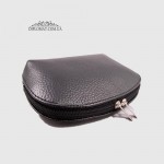 Косметичка женская GIADA PELLE 0028 Кожаная Среднего размера На одно отделение  BLACK floater Черный