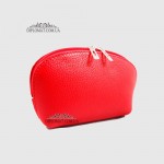 Косметичка женская EMANUELA FERRETTI 0028 Кожаная Среднего размера На одно отделение  RED floater Красный/Розовый