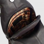 Сумка-слинг рюкзак через одно плечо HILL BURRY 6101  Crazy Horse Black 