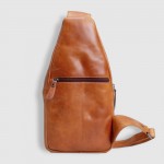 Сумка-слинг рюкзак через одно плечо HILL BURRY 6101  Crazy Horse L.Brown Светло Коричневый