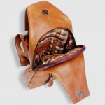 Сумка-слинг рюкзак через одно плечо HILL BURRY 6101  Crazy Horse L.Brown Светло Коричневый