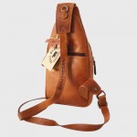 Сумка-слинг рюкзак через одно плечо HILL BURRY 6101  Crazy Horse L.Brown Светло Коричневый