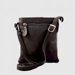 Небольшая компактная сумка через плечо HILL BURRY 3098HB  Crazy Horse Black 