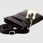Небольшая компактная сумка через плечо HILL BURRY 3098HB  Crazy Horse Black 