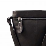 Небольшая компактная сумка через плечо HILL BURRY 3098HB  Crazy Horse Black 