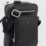 Сумка мужская TERGAN 21430 Кожаная Маленькая с ремнем Через плечо Отделение на металлической молнии  SİYAH BRİС / SİYAH RUSTIC Черный