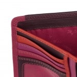 Кошелек женский кожаный VISCONTI RB97 c RFID  Plum Multi  