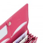 Кошелек женский кожаный VISCONTI HT35 Buckingham c RFID  Fuchsia  