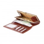 Кошелек женский кожаный VISCONTI MZ12 Maria c RFID  Italian Brown   