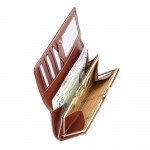 Кошелек женский кожаный VISCONTI MZ12 Maria c RFID  Italian Brown   