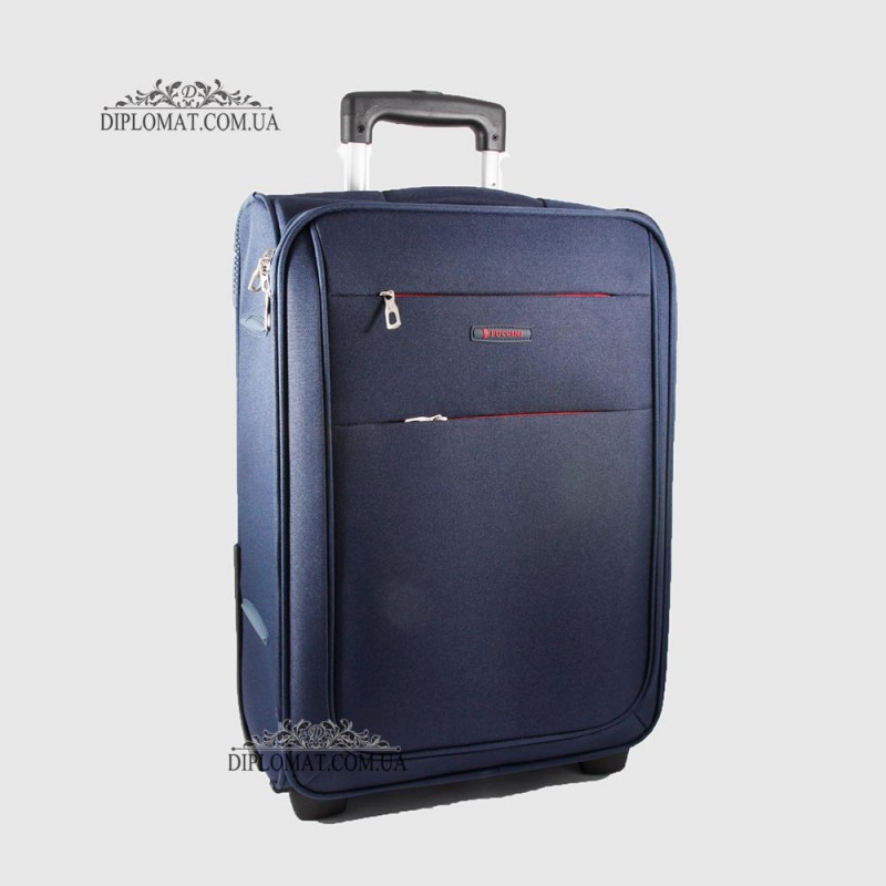 Чемодан Маленький на колесах PUCCINI EM50307C Camerino Мягкий текстильный 52x36x20 cm 7 D.BLUE Синий Синий