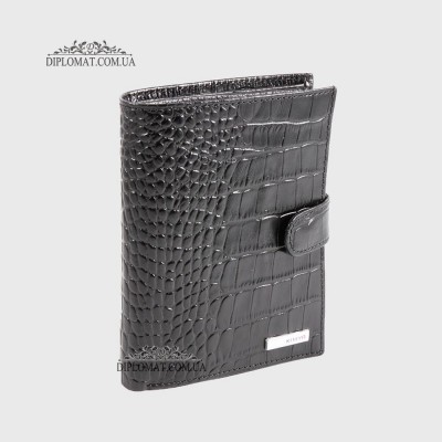 Мужское портмоне для автодокументов KARYA 0913 53 Black Croco