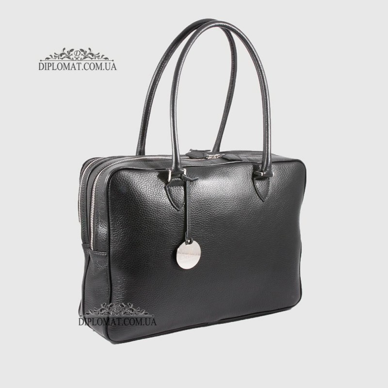 Сумка для Ноутбука Женская Кожаная BELLINI Baratti 2148 laptop for ladies BLACK floater Черный