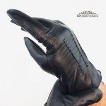Перчатки кожаные мужские PAIDI M20-230-3 Черные Демисезонные На шерстяной подкладке LAMB BLACK Размеры 11-13   