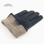Перчатки кожаные мужские PAIDI M20-230-3 Черные Демисезонные На шерстяной подкладке LAMB BLACK Размеры 11-13   