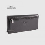Кошелек для телефона мужской из натуральной кожи на магните KARYA 1097  1 Black Черный